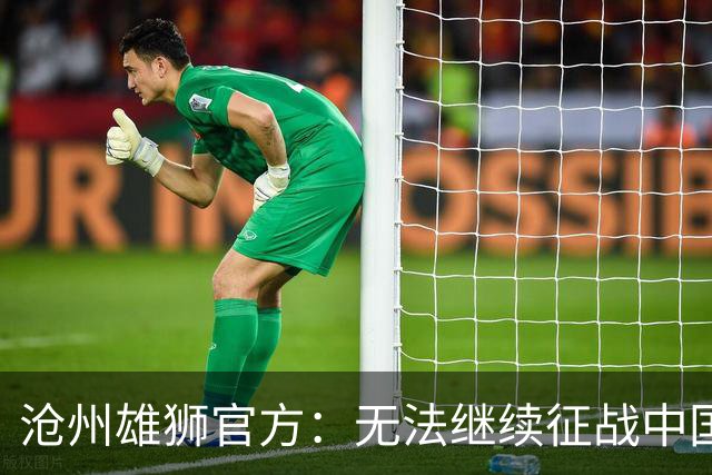 沧州雄狮官方：无法继续征战中国足球职业联赛